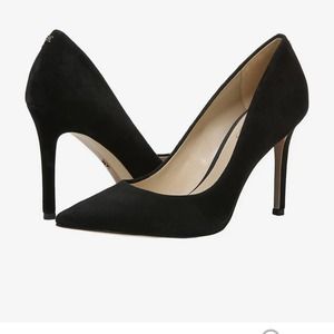 Sam Edelman Hazel Black Suede Leather Pointed Toe Stiletto Pumps 8.5